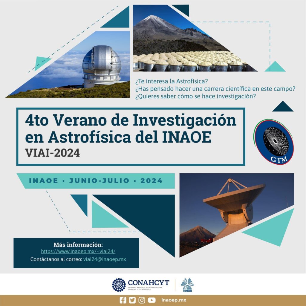 4° Verano de Investigación en Astrofísica del INAOE – VIAI-2024